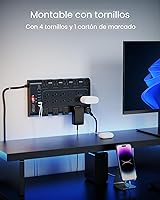 Vista 6 de Regleta de alimentación, SUPERDANNY - Protector contra sobretensiones con 22 tomas de corriente AC y 6 puertos de carga USB, 1875 W/15 A, 2100