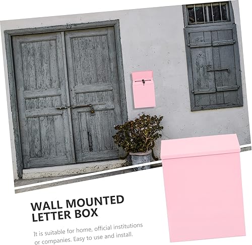 Miniatura 9 de DOITOOL Buzón de correo con caja de seguridad, buzón de pared Buzón de oficina Accesorios de cubierta Soporte de correo de pared, buzón de