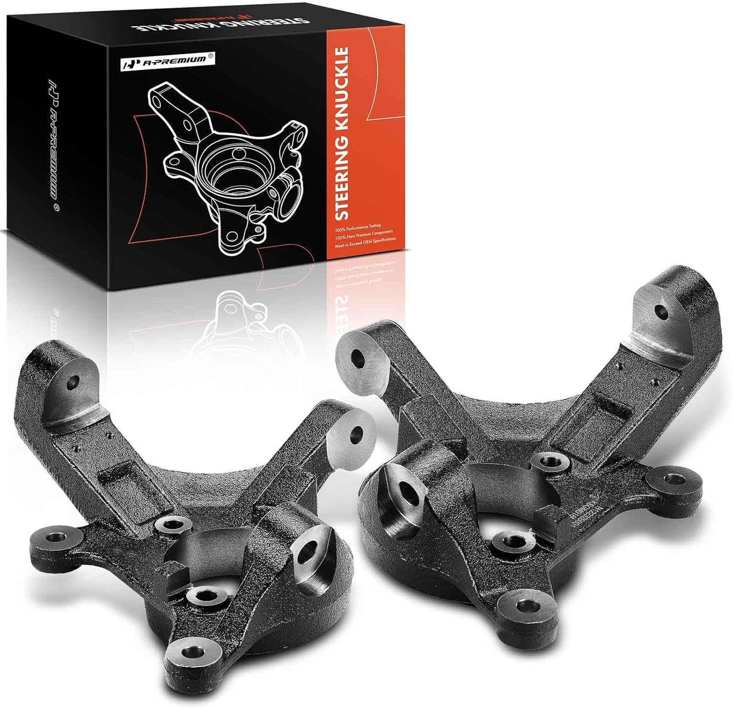 A-Premium 2 x Front Suspension 3 inch Lift Spindles, Compatible with Chevrolet Silverado 1500, Tahoe & GMC Sierra 1500, Yukon & Cadillac Escalade, 2007-2015, 2WD Only, Driver and Passenger Side