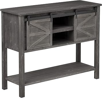 eHemco Antique Farmhouse Console Table, Gray
