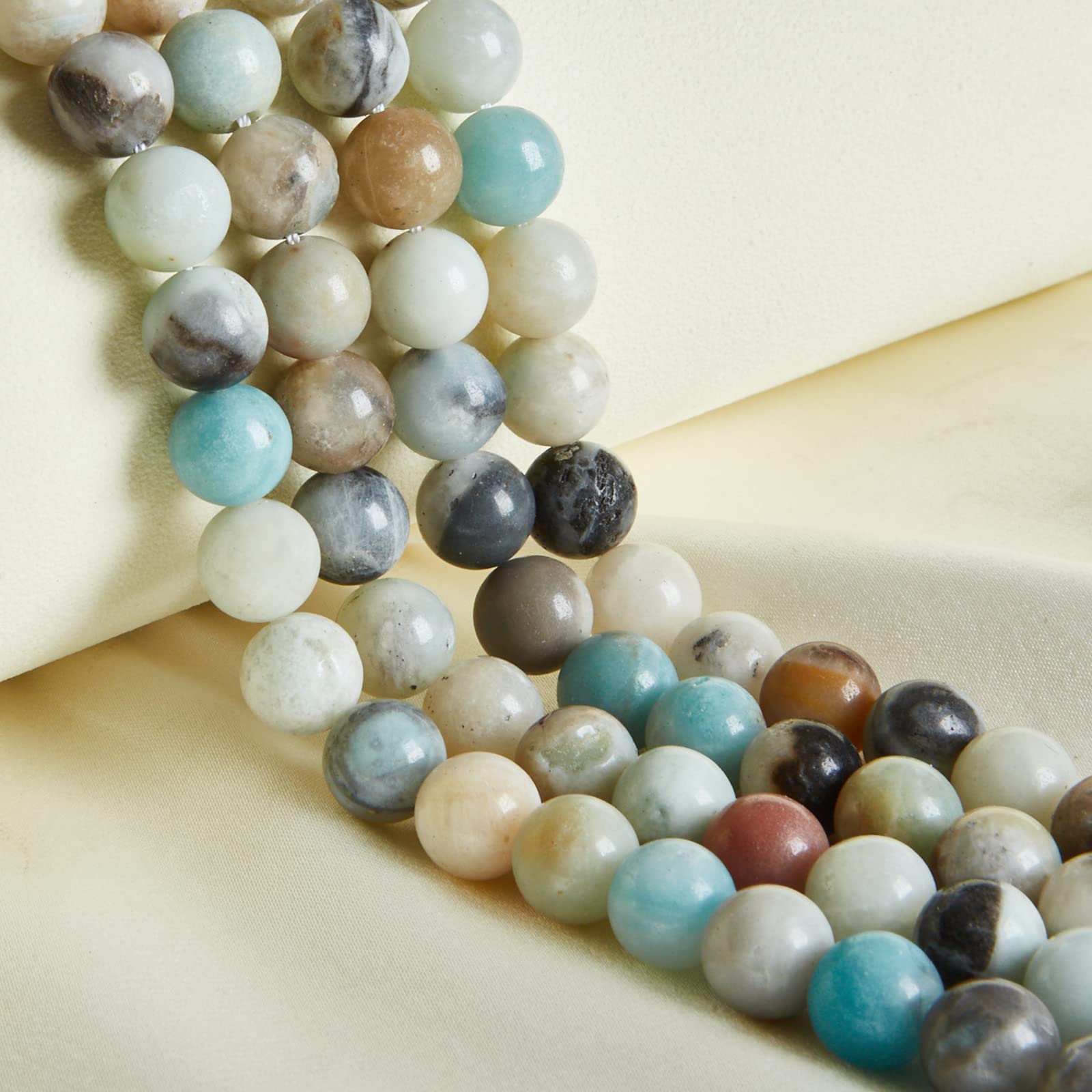35pcs 10mm Natural Amazonite Beads Gemstone Beads Round Loose Beads for Jewelry Making
