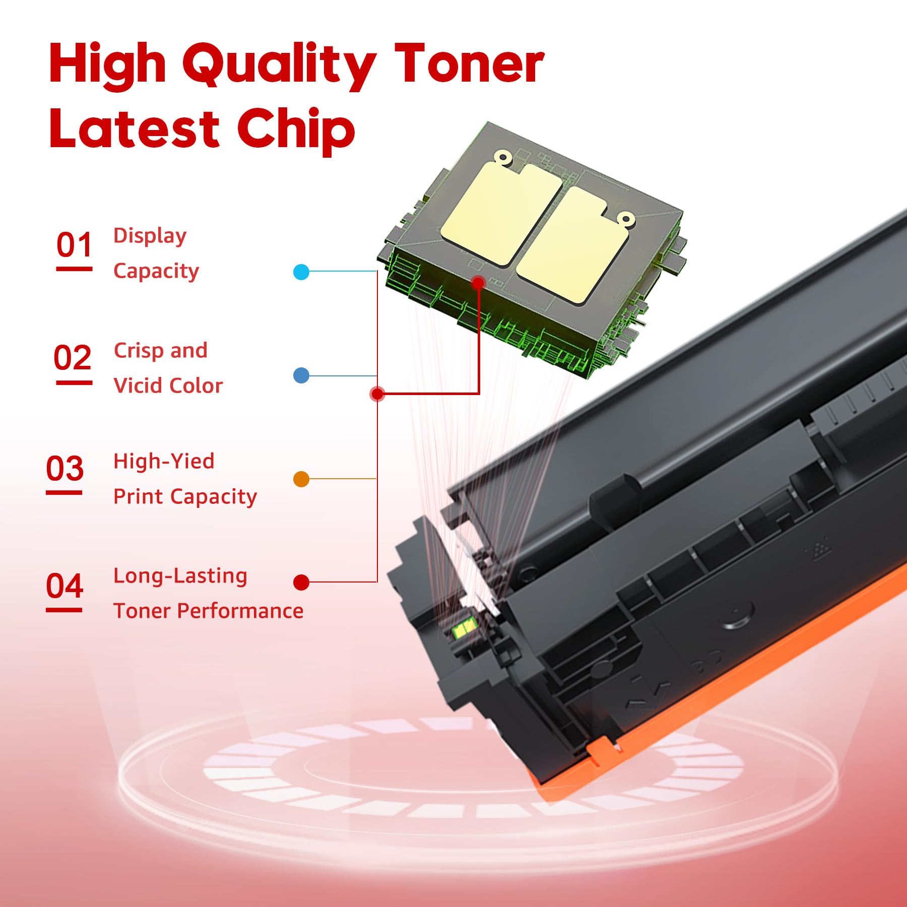 Toner Kingdom Compatible Canon 067H 067 Toner Cartridge Set 4 Pack