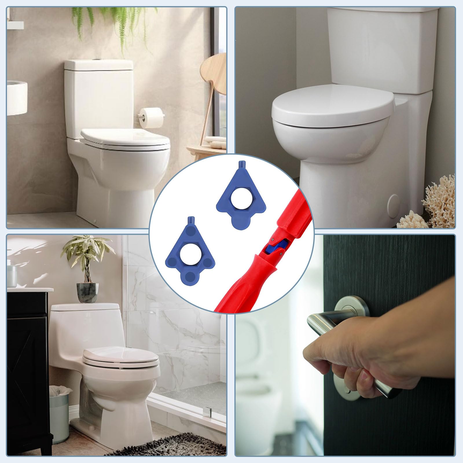 1Pcs Toilet Seat Spanner Plumbing Tools, Toilet Seat Removal Installation Wrench with 1 Replacement Head - Image 4
