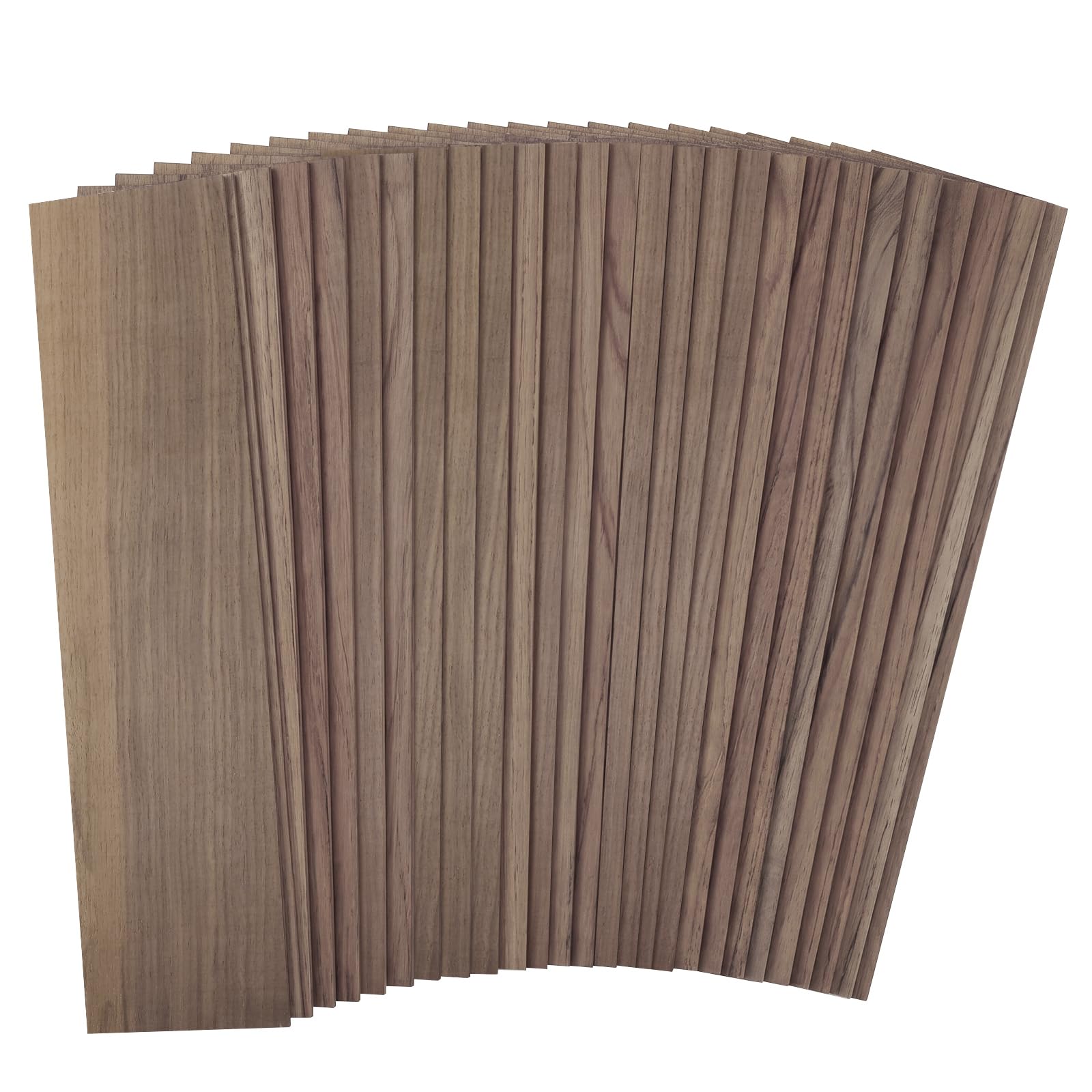 Photo 1 of ElaraBerry Black Walnut Wood Veneer Lumber 1/8" x 3" x 18", 25 Pack