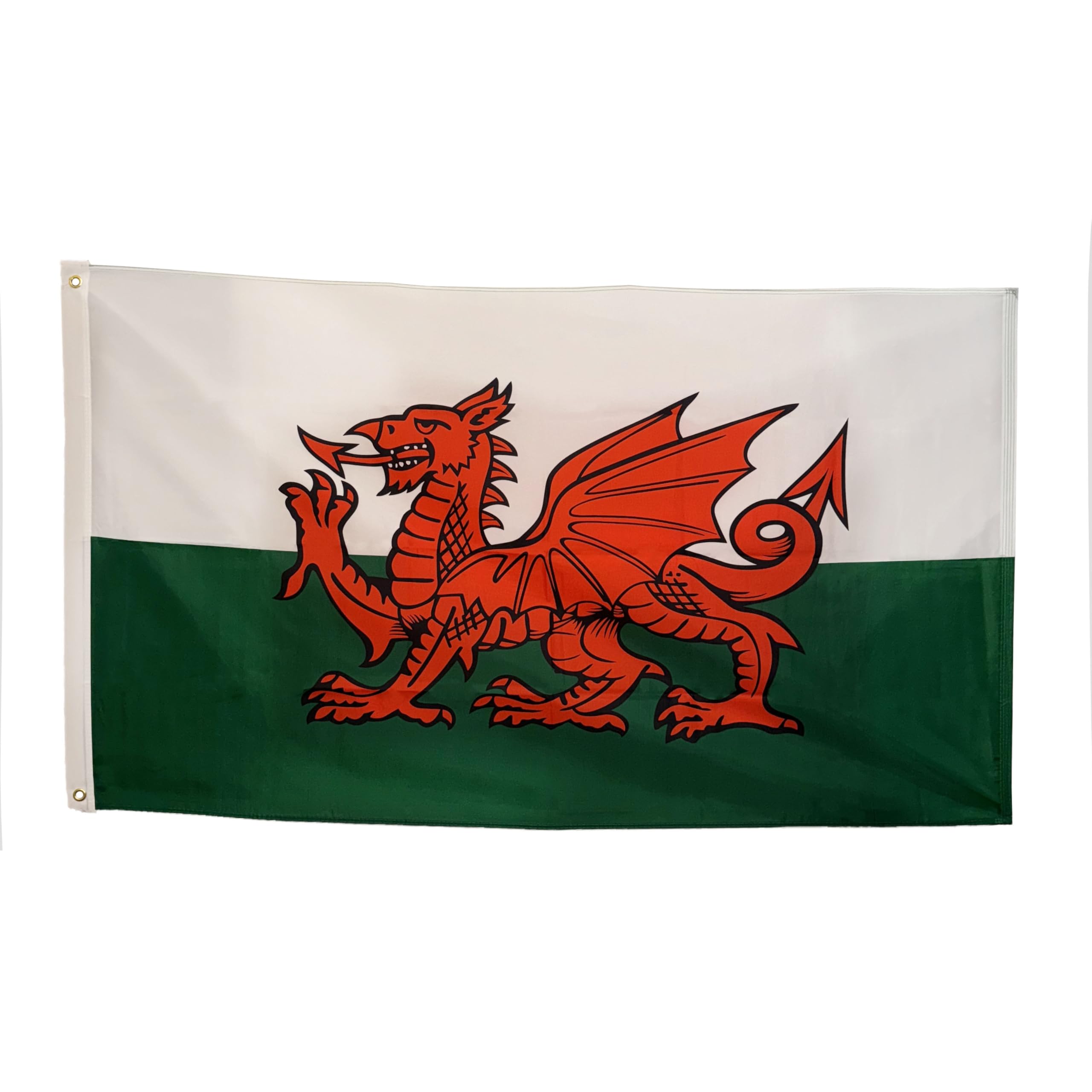 Flagtex Wales Heavy Duty Flag 210D Nylon with Eyelets 5ft x 3ft (150cm x 90cm) — image 1