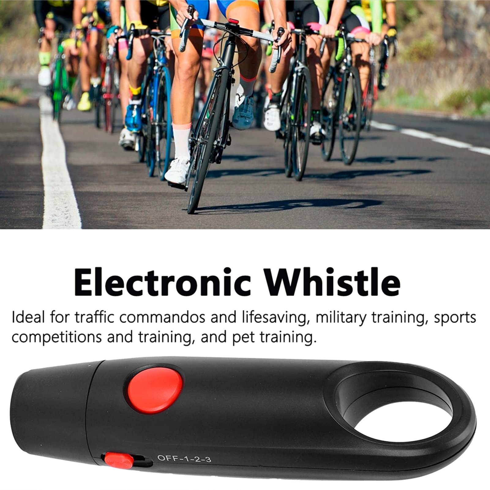 WALFRONT Elektroniczny Gwizdek Nauczyciel Gwizdka Mosiądz i Drewniany Instrumenty Elektroniczny Gwizdek (BLACK)