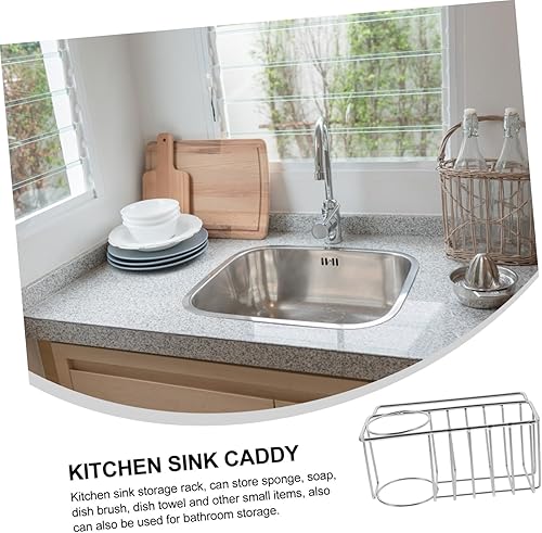 Miniatura 6 de Cabilock Soporte de esponja de acero inoxidable para fregadero, soporte magnético para esponja para fregadero de cocina, fregadero de cocina,