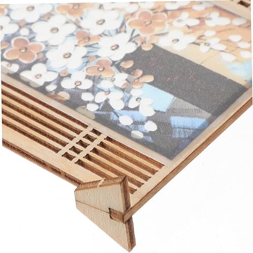 Miniatura 8 de TOYANDONA 4 juegos simulado mini pantalla escritorio privacidad panel pantalla plegable ornamento pintura china pantallas plegables mini divisor