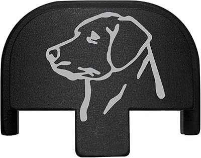 NDZ Performance Rear Slide Cover Back Plate for Smith & Wesson Self Defense S&W SD9 SD40 VE 9mm .40 Black Custom Laser Engraved Image: Dog Head 2