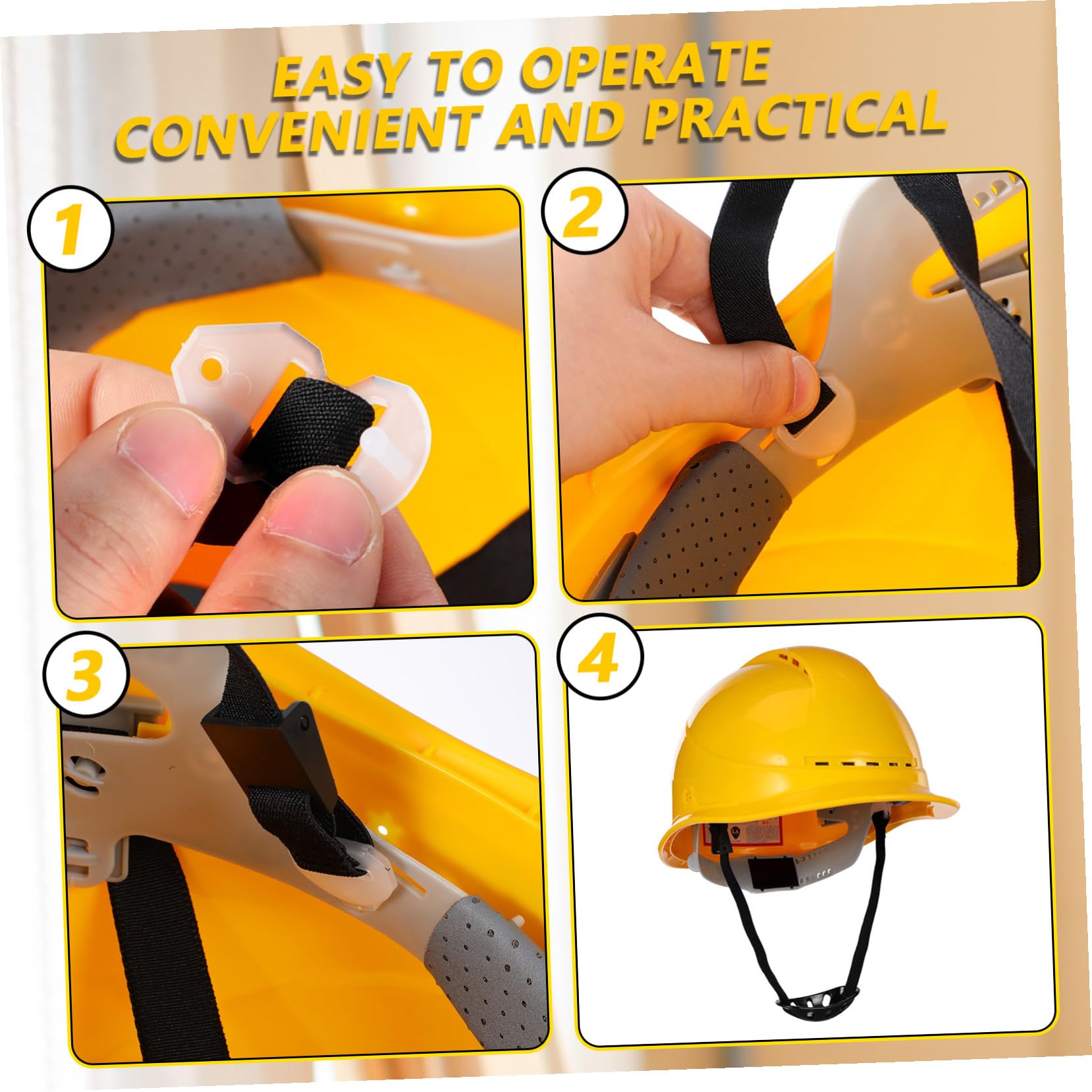 Cabilock 10 Stück Universeller Kinnriemen für Schutzhelm Verstellbar Elastisch Langlebig Football Chin Strap Sicherheitshelm Riemen Geeignet für Bauhelm und Outdoor-Einsatz