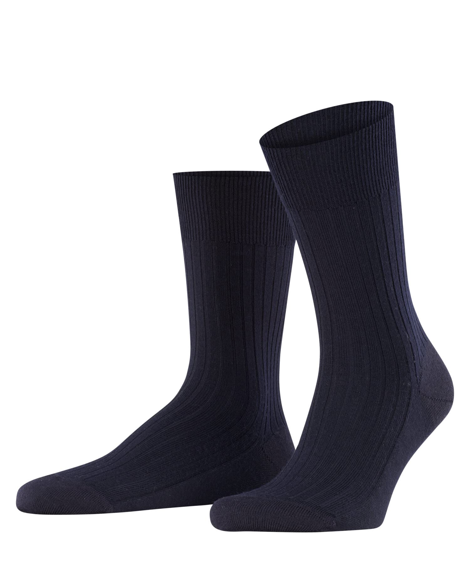 FALKE Men's Bristol Pure M So Wool Plain 1 Pair Socks, Blue Dark Navy 6370, 8.5-9.5
