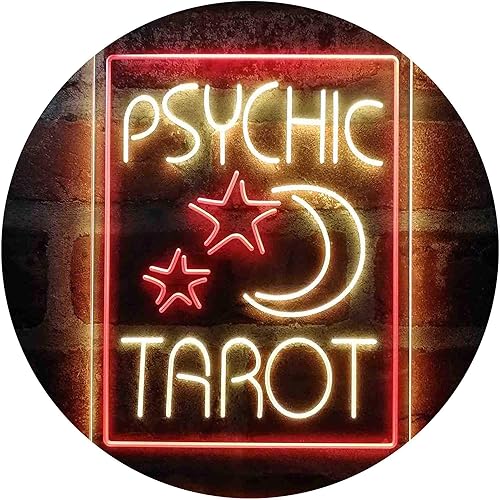 Miniatura 9 de ADVPRO Psychic Tarot Moon Stars Shop Letrero de neón LED de doble color, rojo y azul, 8 x 12 pulgadas st6s23-i4014-rb