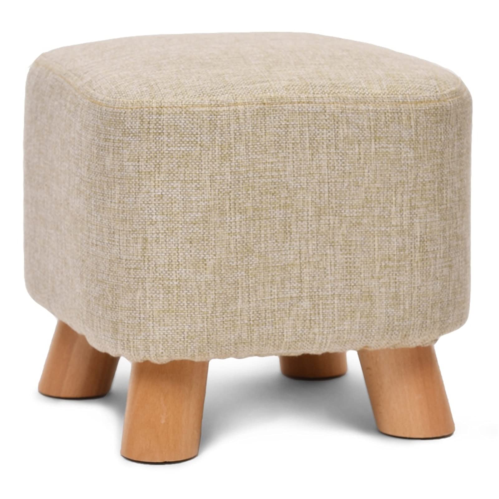 Tabouret cube déhoussable en coton lavable pour maison