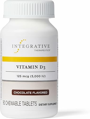 Integrative Therapeutics Vitamina D3 125 mcg (5.000 UI) - Suplemento de apoyo al sistema inmunológico y óseo* - Sin gluten, sin azúcar - 90 tabletas