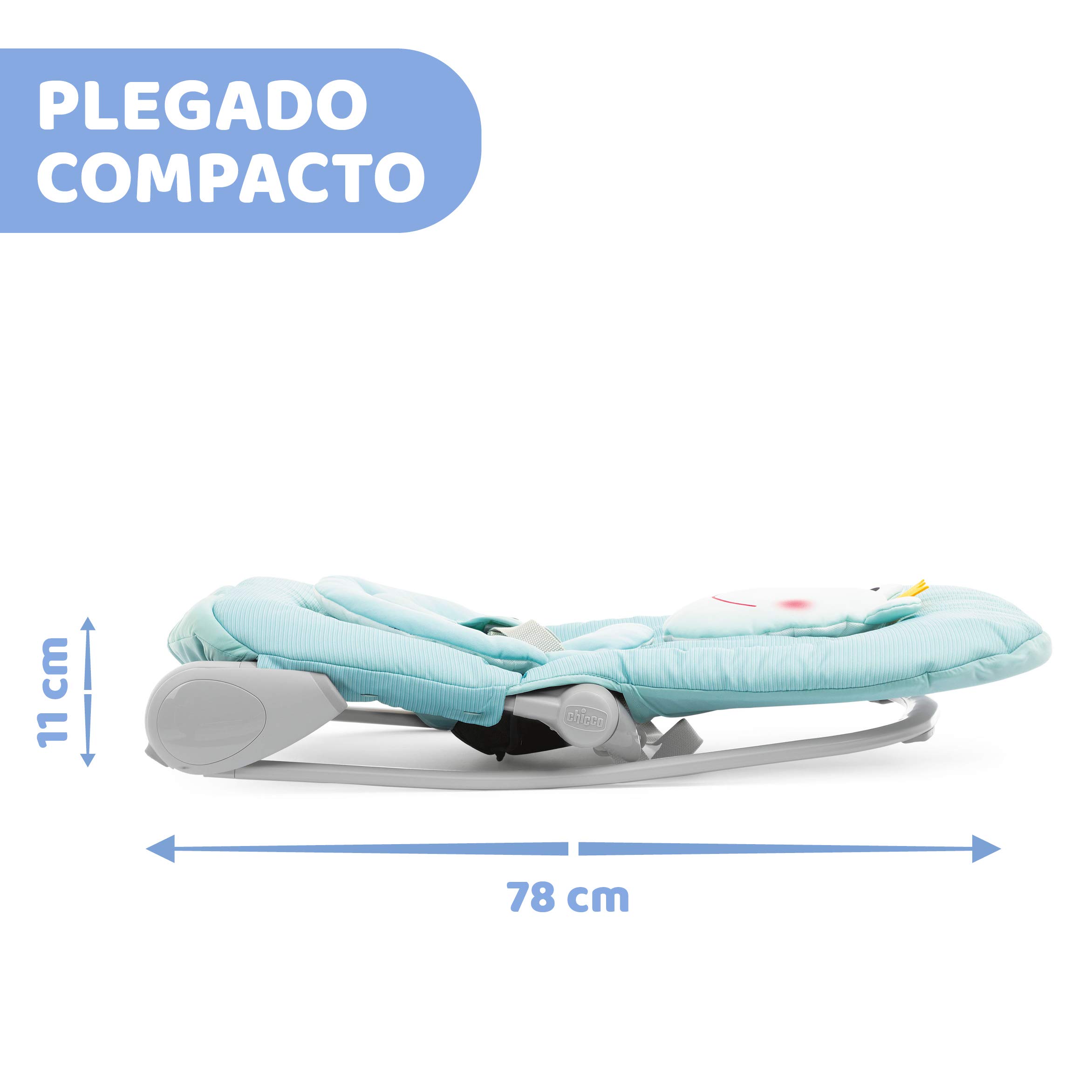 Chicco Balloon Hamaca Bebé Evolutiva de 0 Meses a 18 kg, Balancín Bebé con Función de Silla, Respaldo Reclinable, Cierre Compacto, Vibración, Juguete Electrónico, Luces y Sonidos