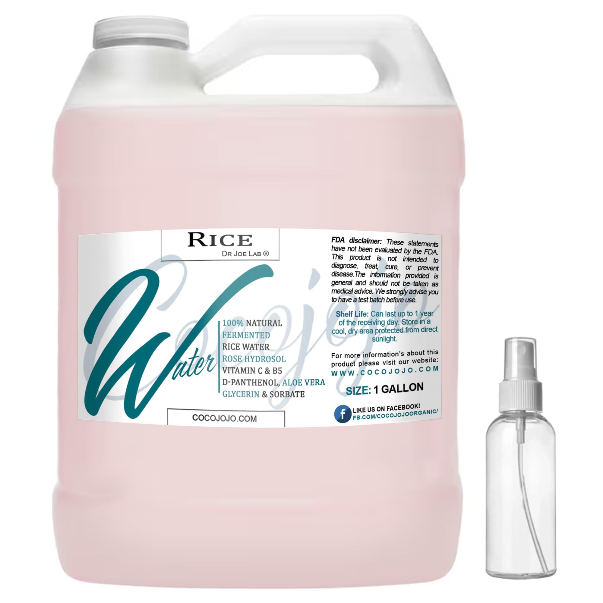 Dr Joe Lab Rice Water Growth Mix, Nourishing Toner with Rose Hydrosol, Aloe Vera Face and Scalp Essence, Rice Extract, Pro Vitamin B5, Oily Skin,