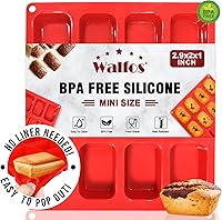 Vista 12 de Sartén de silicona para pan Walfos - Sartén de pan de silicona antiadherente, ¡solo desmoldar! Perfecta para pan, pastel, brownies, pan de carne