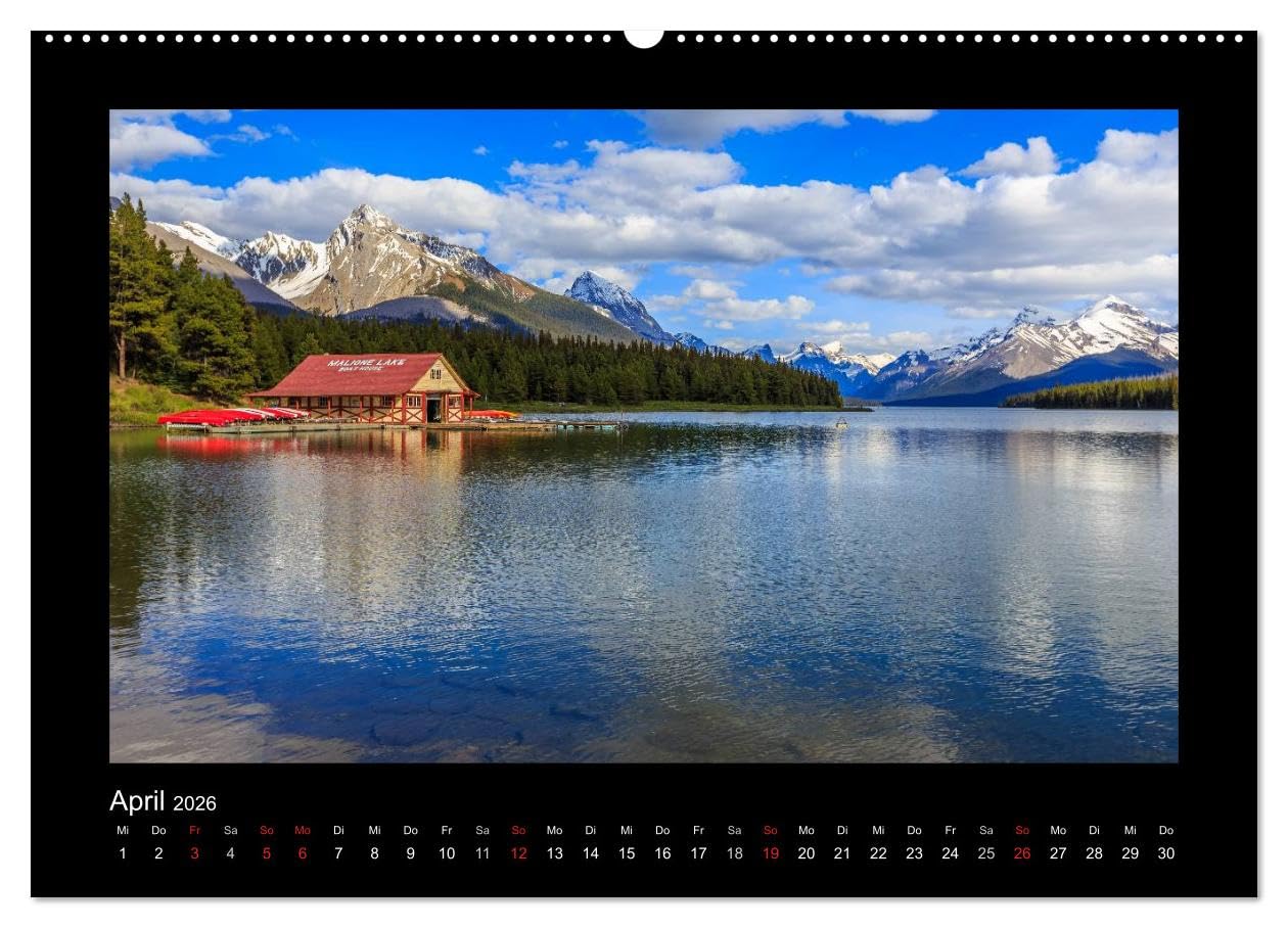 KANADA - Rocky Mountains (Wandkalender 2026 DIN A2 quer), CALVENDO Monatskalender: Bilderreise durch eine faszinierende Bergwelt (CALVENDO Natur)