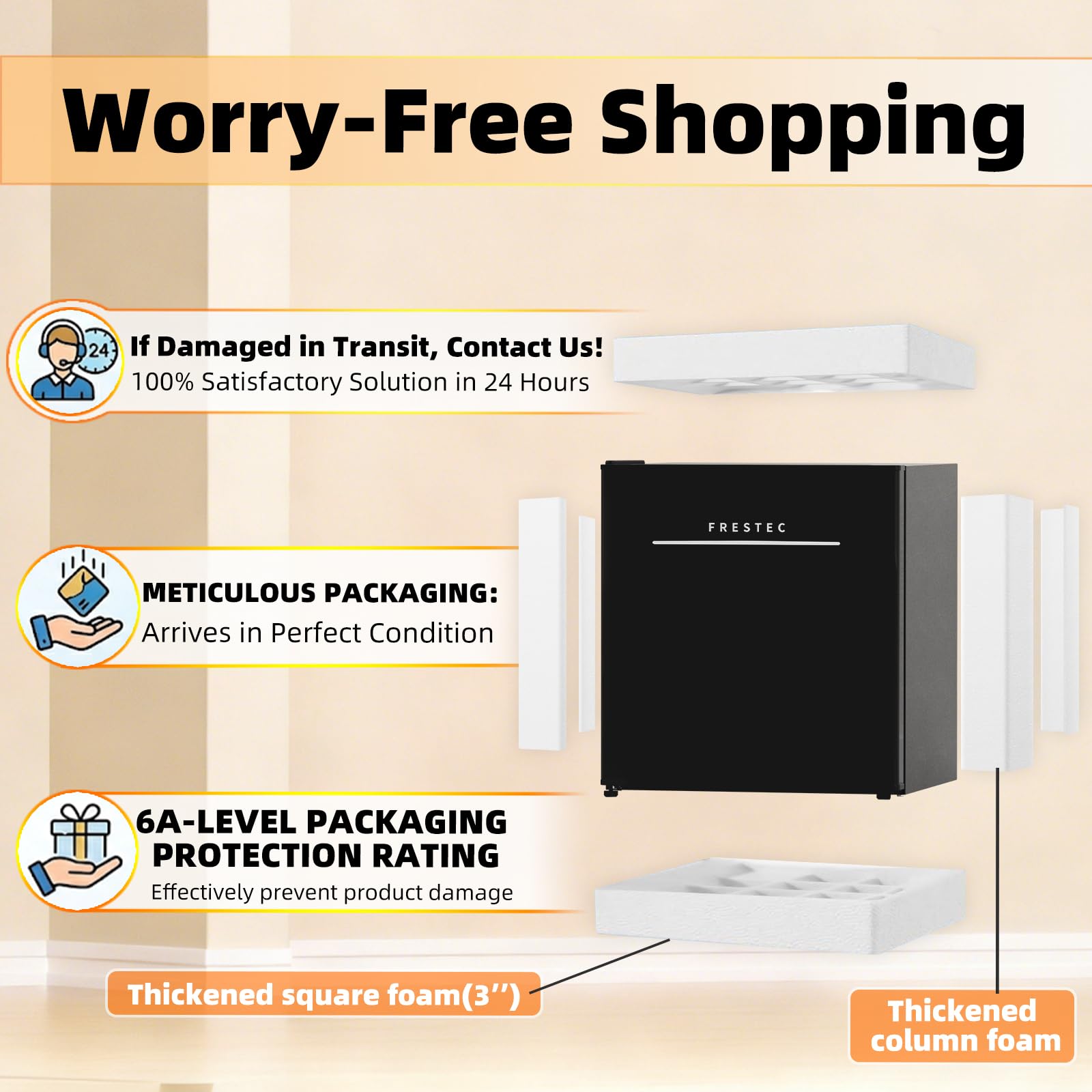 Frestec 3.2 Cu. Ft. Mini Fridge on Fridge.com