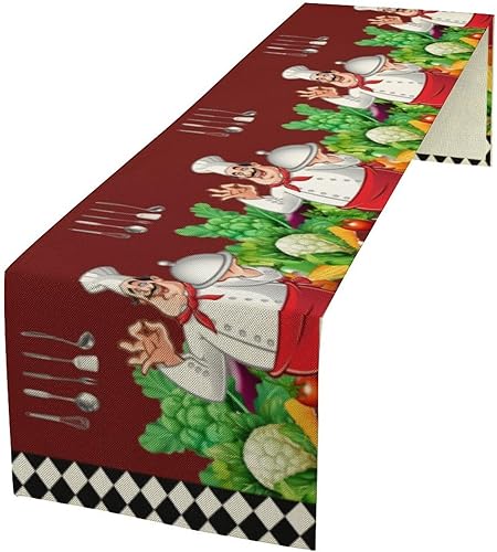 Miniatura 31 de Camino de mesa musical, notas retro, teclas de piano, camino de mesa para el hogar, interior, exterior, cocina, vacaciones, fiesta, decoración de