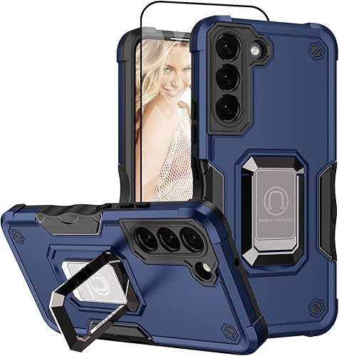 Miniatura 8 de Funda compatible con Samsung Galaxy S23 Plus 5G, paquete de 2 protectores de pantalla HD, grado militar, funda protectora híbrida resistente a