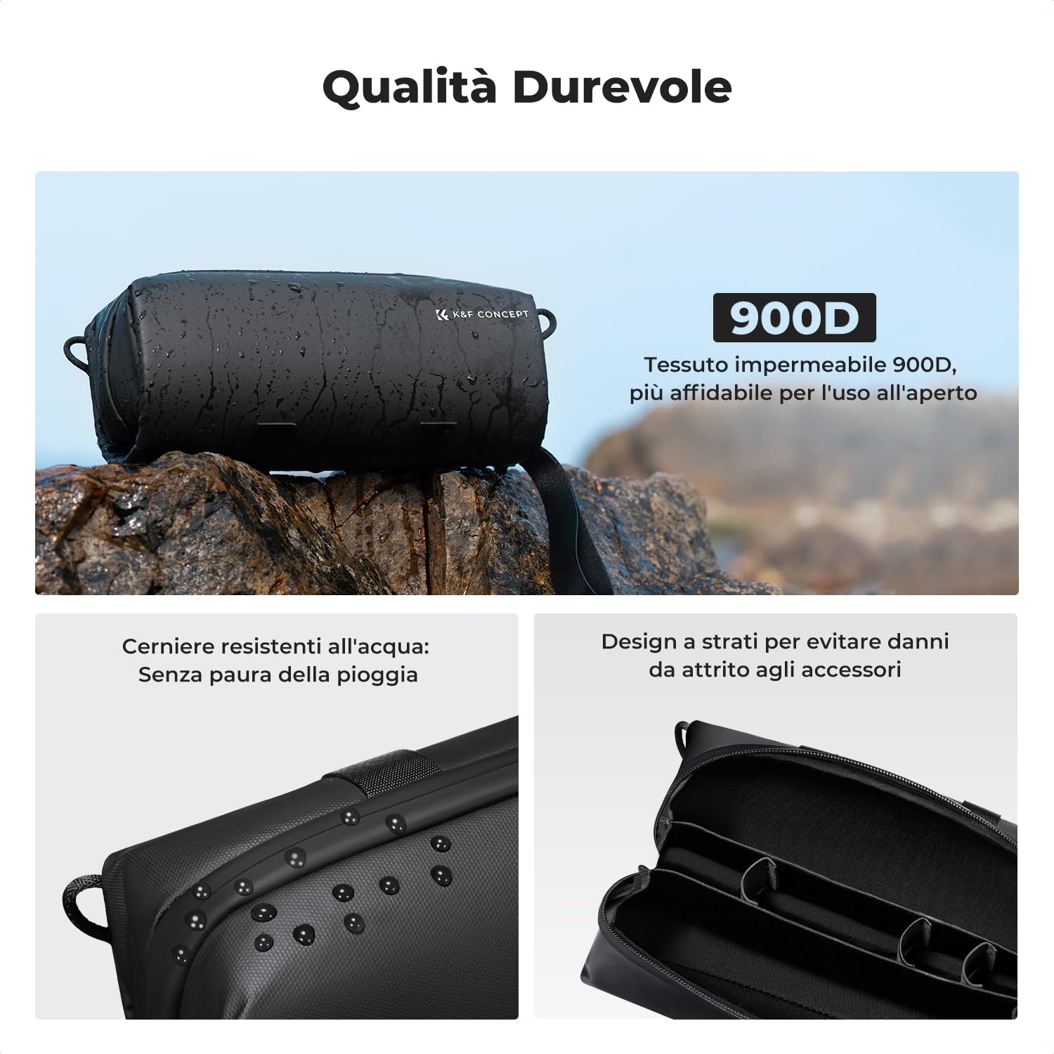 K&F CONCEPT Custodia per DJI Osmo Pocket 3/4 Creator Combo Accessories, Borsa Protettiva di Grande Capacità per il Trasporto e la Custodia da Viaggio Portatile