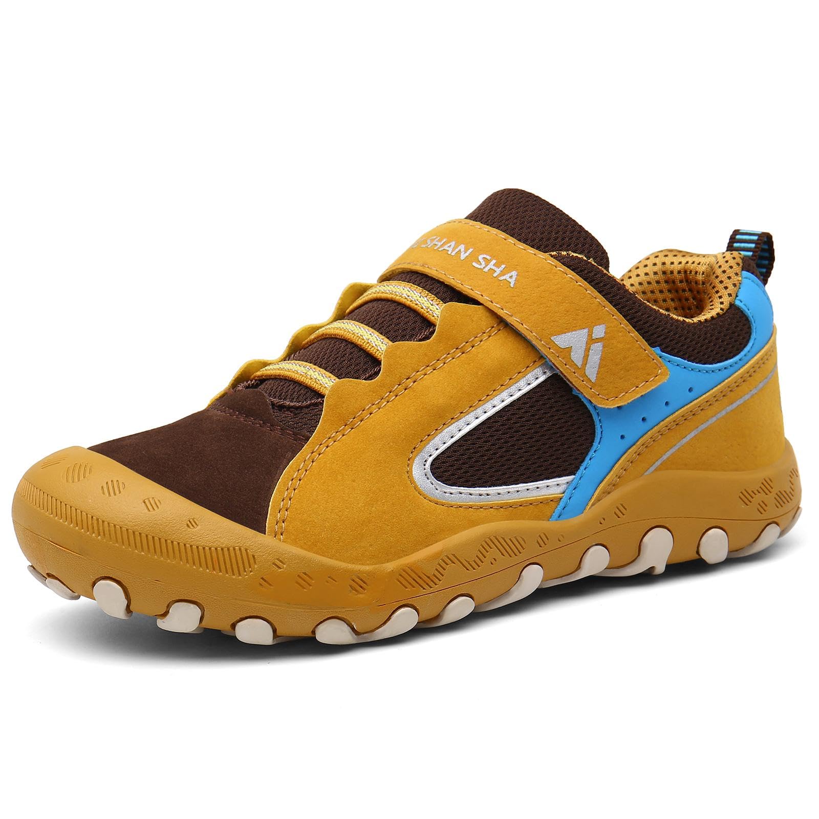 Mishansha Kinder Trekkingschuhe Jungen Wanderschuhe Atmungsaktiv rutschfest Mädchen Walkingschuhe, Gr.24-38