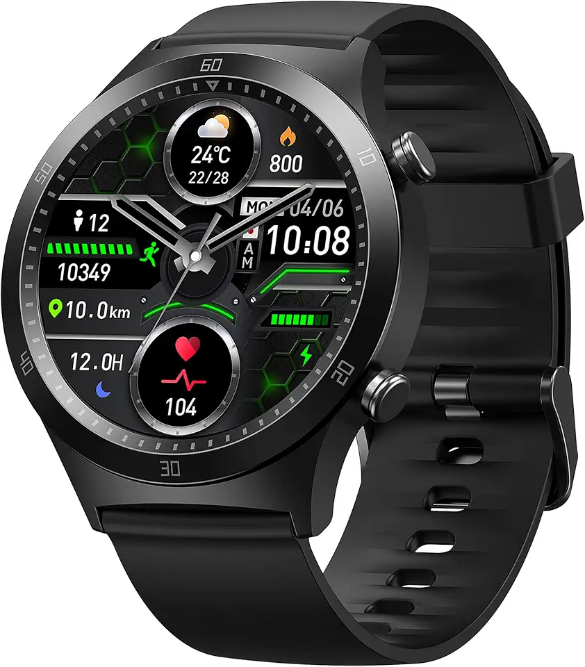 Relógio Inteligente Tranya S2 Tela Full Touch 1.28" Resistente à Água com Modos Esportivos e Recebimento de Notificações Smartwatch