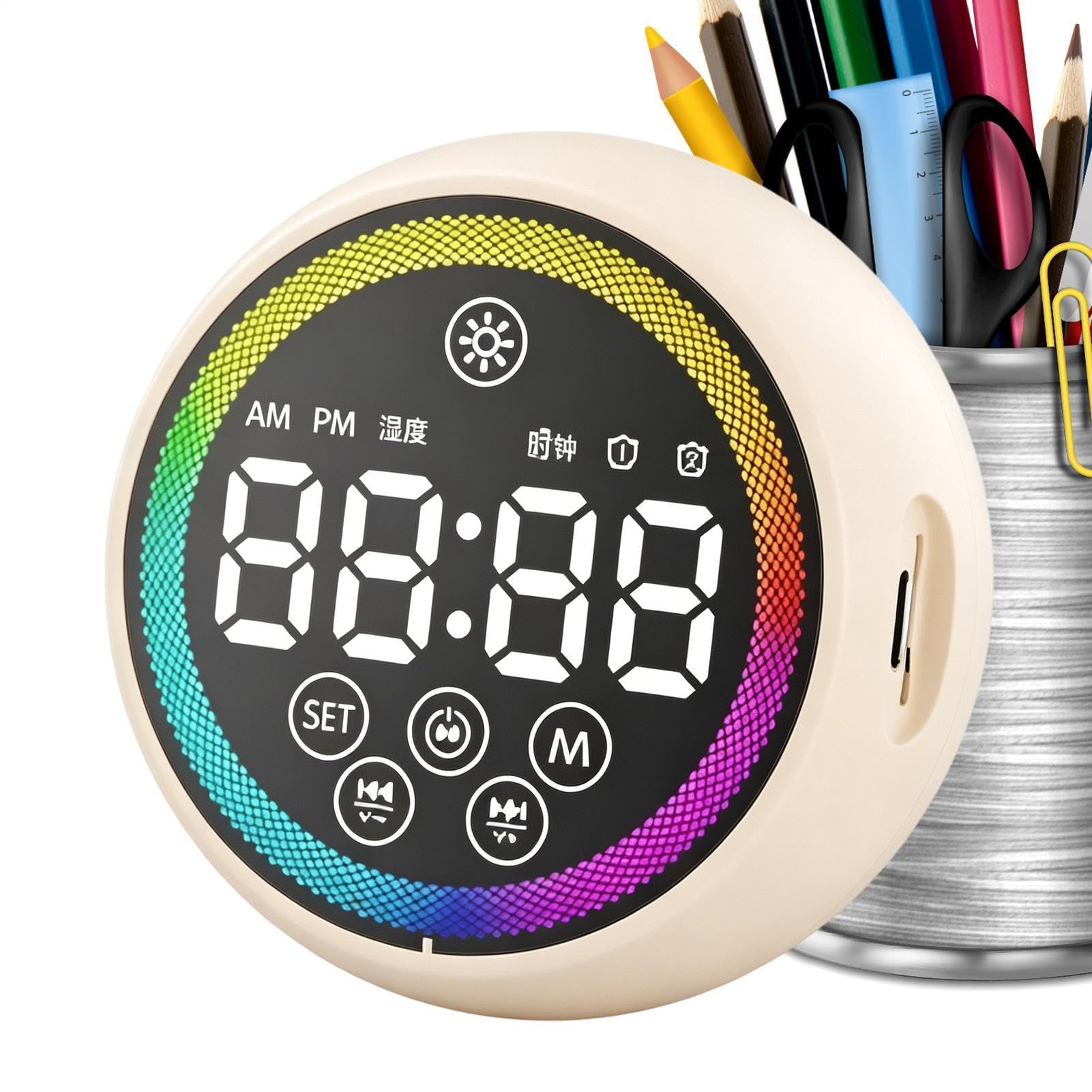 Horloge de bureau LED portable pour ne plus rater le réveil - 8