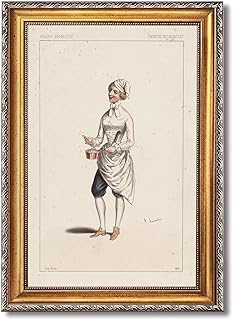 Vintage Framed Woman Cooking Wall Art Canvas Print Oil Paintings Reprodu...