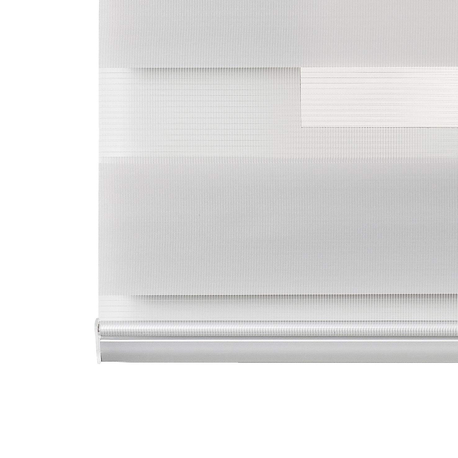 Estores Basic - Estor Noche y Día Top, Estor Enrollable Noche y día para Ventanas y Puertas, Acabados de Calidad, Gris Claro, 80 x 250cm