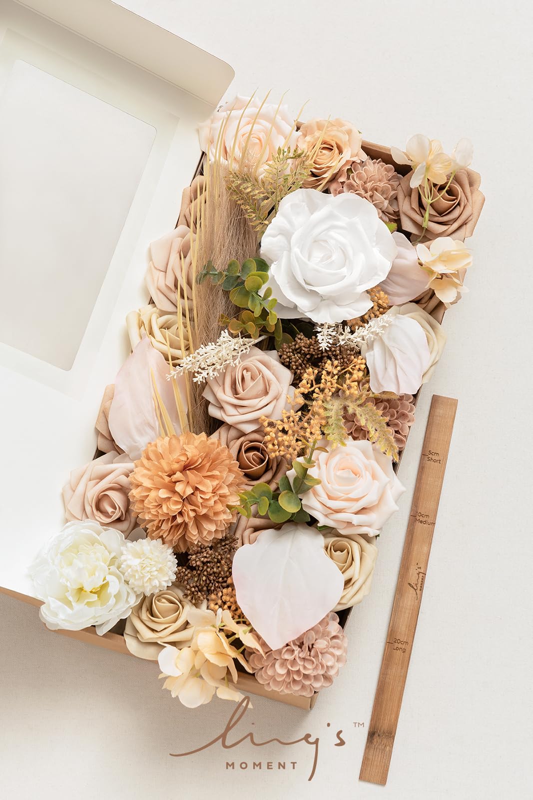 【希少品】Wedding Flowers Amazon.com: Ling's moment Fake Flowers Box, Faux Artificial