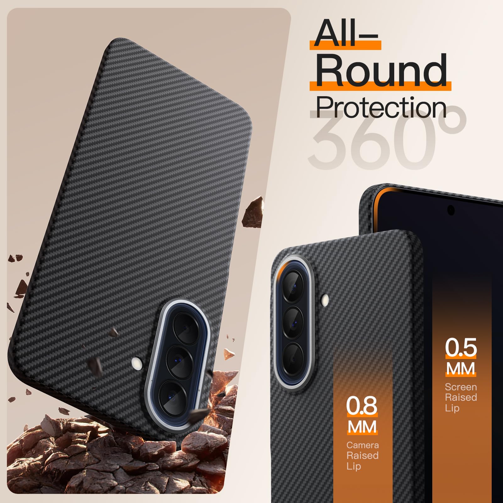 JETech per Samsung Galaxy A57 5G Pellicola Protettiva e Cover Ultra Slim Pacchetto