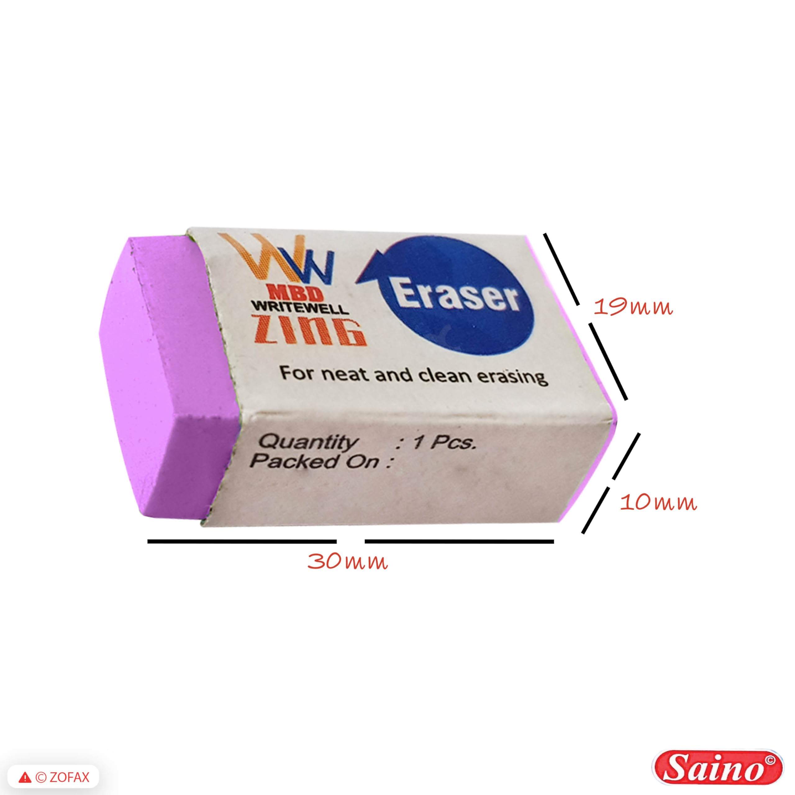 Writewell Novelty Coloured Erasers, Medium, Pack of 100, Multicolour, Multipack, Pencil Rubber Erasers - Image 3