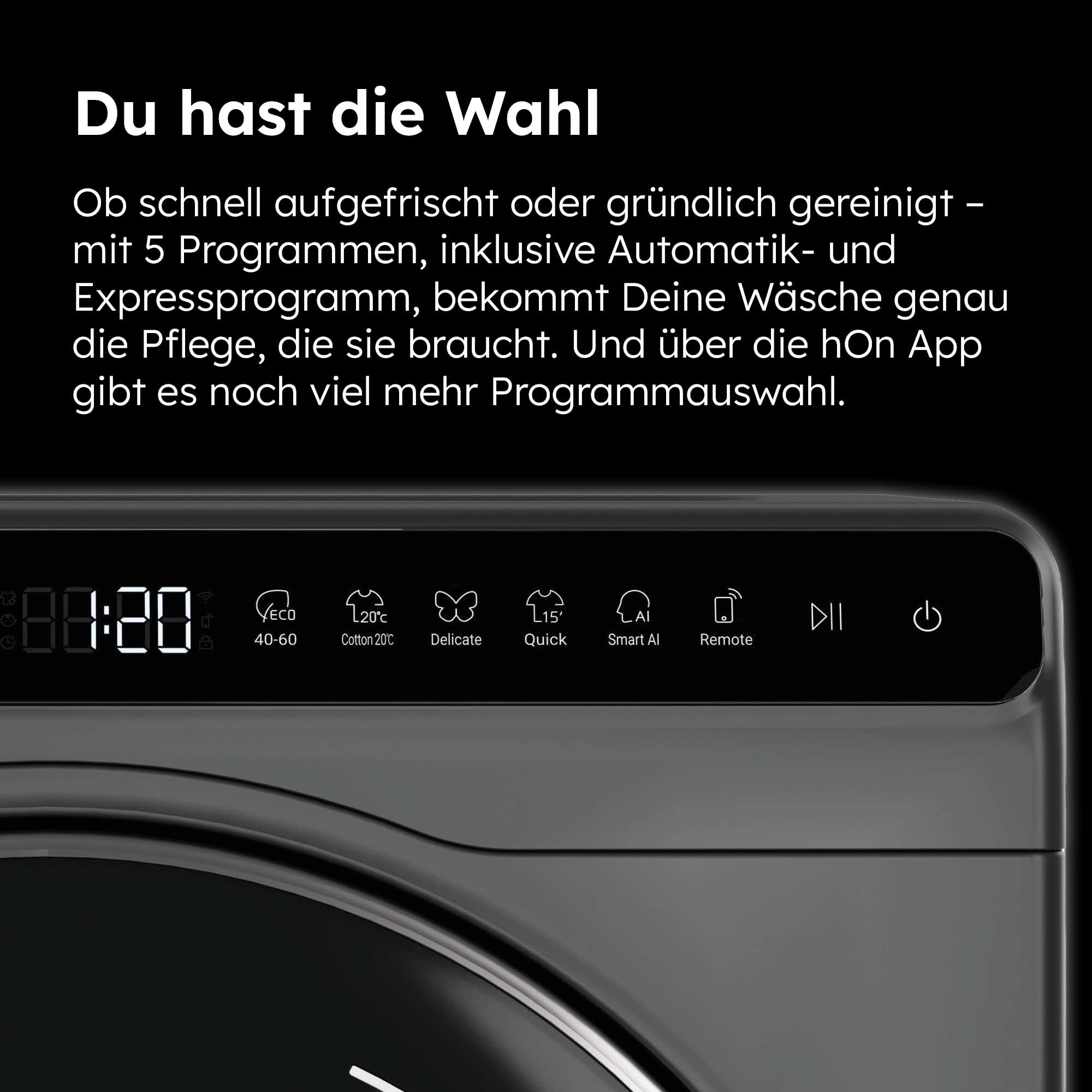 Haier Mini-Waschmaschine 5kg 51cm Breite 70cm Höhe 1200 U/Min Inverter-Motor A-Effizienz HW50-BP12307GU1