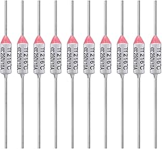 ALLECIN 10 Pezzi Fusibile Termico 216 Gradi Celsius 10A 250V AEC216E 216℃ Fusibili Termici Disgiuntori