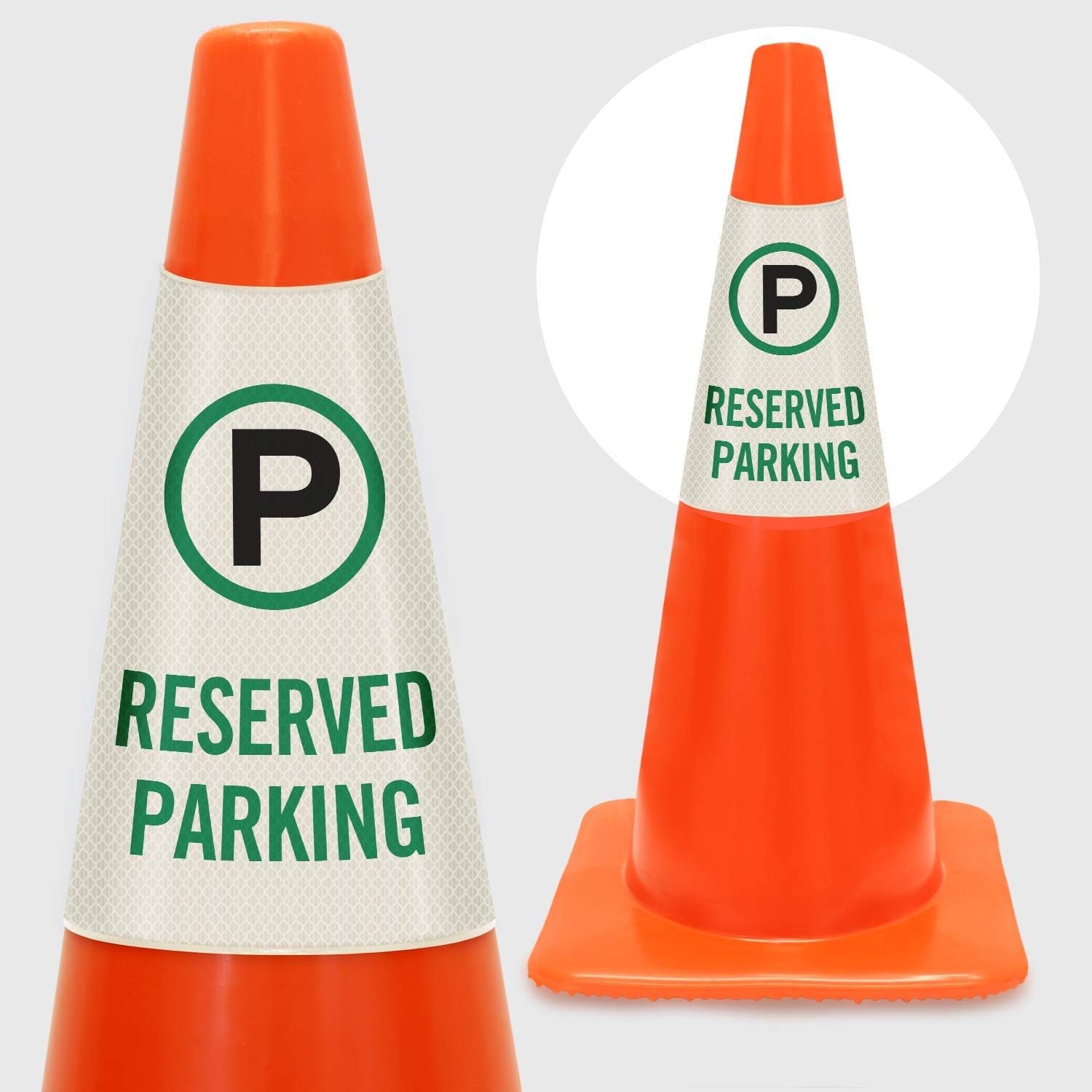 Reserved Parking Cone Message Sleeve