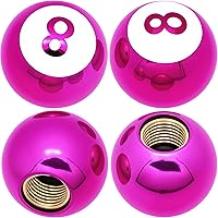 Vista 21 de 4 tapas de vástago de válvula de neumático estilo piscina 8 bolas, cubiertas universales de núcleo de cobre a prueba de polvo para automóviles, SUV