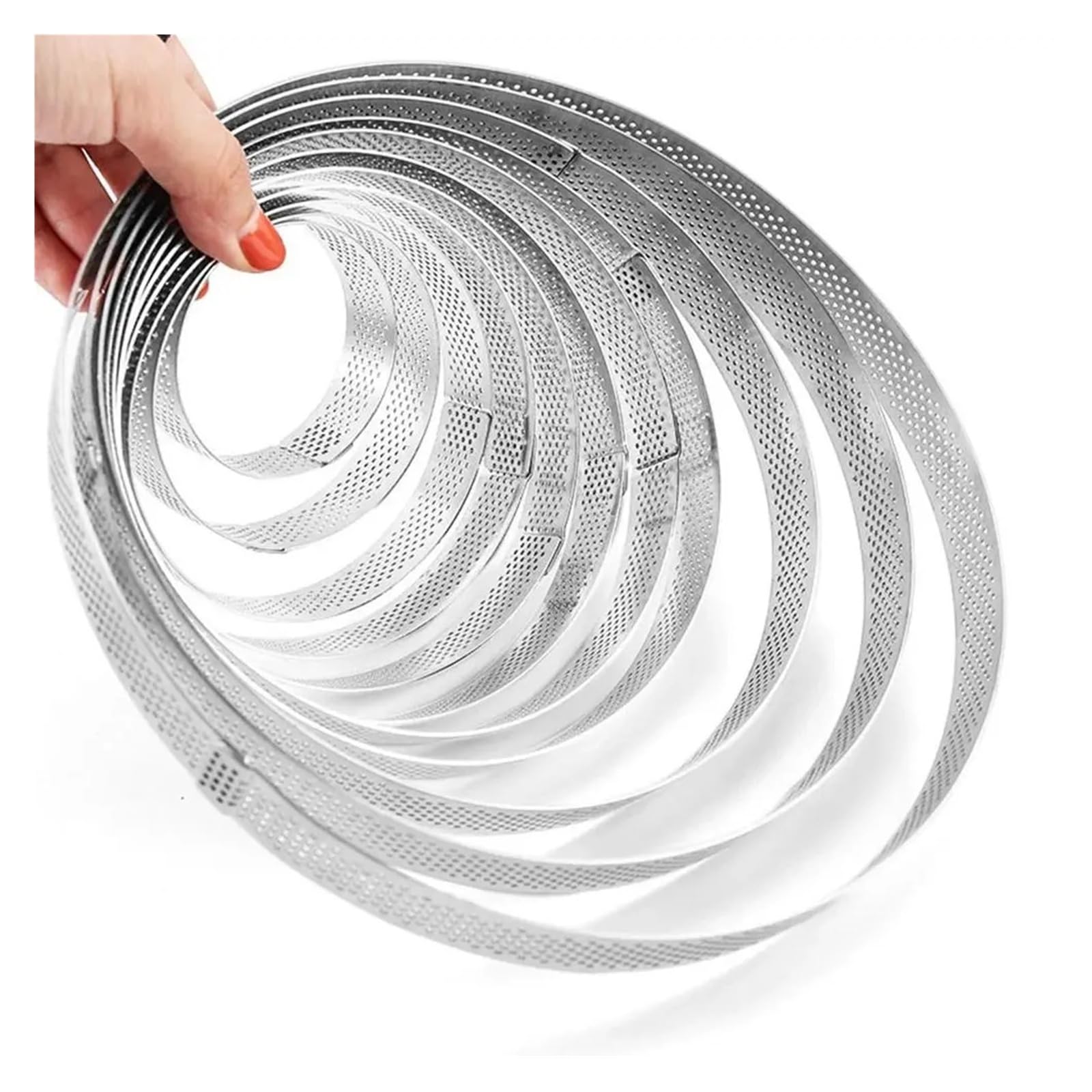 Stampo for crostata con anello for crostata in acciaio inossidabile perforato fai-da-te(15cm)