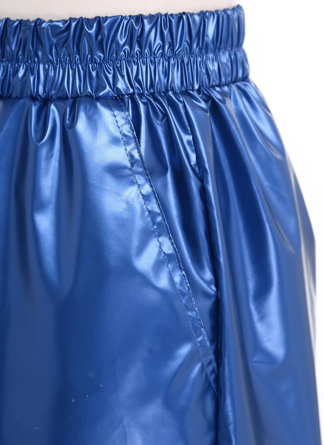 Hularka Women Metallic Shiny Pants Casual Shiny Sparkle Jogger Trousers Festival Disco Party Fancy Dress Costume