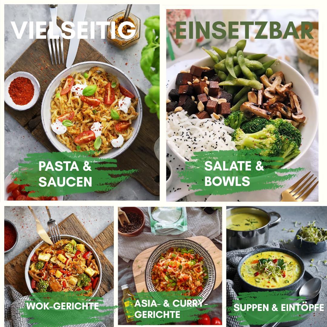 5-Kalorien-Nudeln 250g | Algen Nudeln | Glutenfrei & Vegan | 5kcal pro 100g | Schultz und König (10)