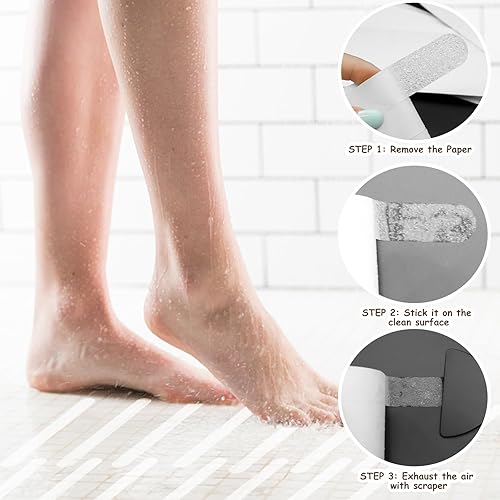 Miniatura 2 de 36 calcomanías antideslizantes para bañera, calcomanías antideslizantes de alto adhesivo para bañera, calcomanías antideslizantes para suelo de