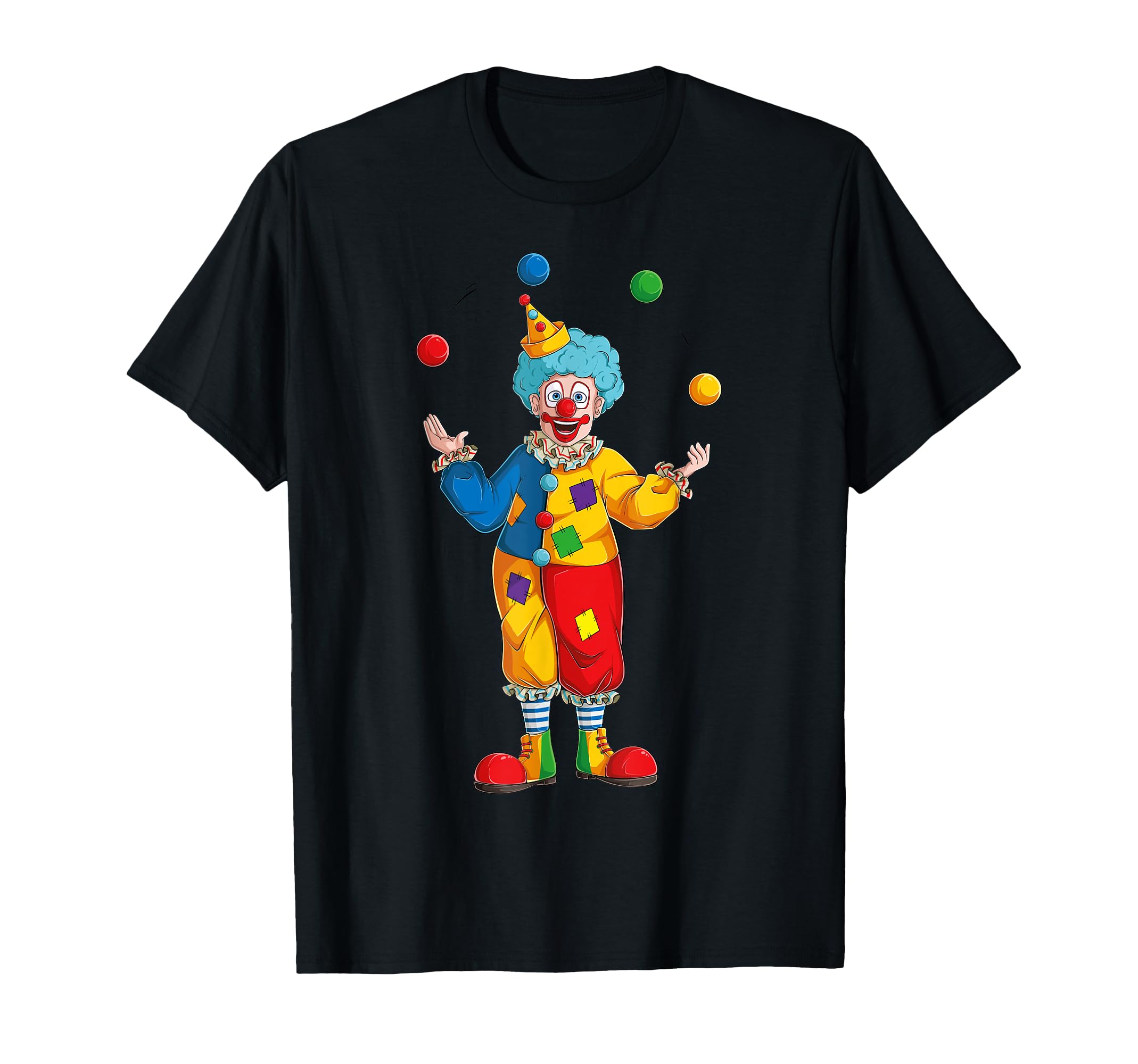Funny Clown Juggling Circus Entertainer Costume Kids boy Men T-Shirt Small