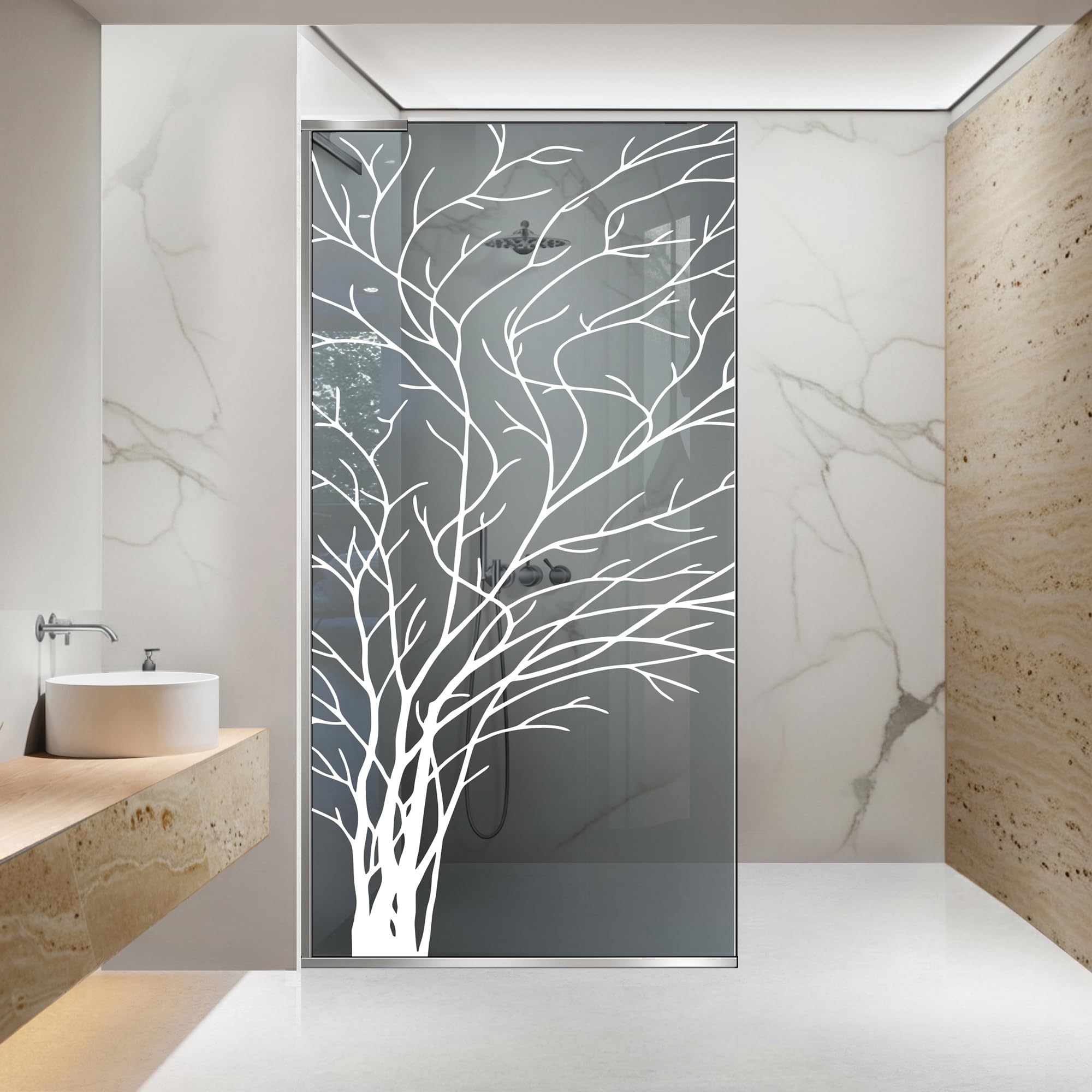 Mampara de ducha minimalista de 70x195 cm para baños modernos