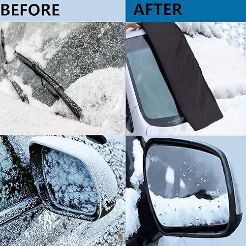 Miniatura 7 de Big Ant Cubierta de nieve para parabrisas, cubierta superior impermeable para todo tipo de clima, resistente al viento, al polvo, para nieve, hielo,
