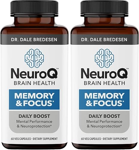 Miniatura 8 de NeuroQ Memoria y Enfoque - Mejora el Rendimiento Cognitivo y la Función Cerebral Saludable - Fórmula Neuroprotectora por Dr. Dale Bredesen - Gotu