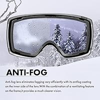 Vista 4 de Compatible Replacement Lens for Oakley Flight Deck L Snow Goggles Mirror type