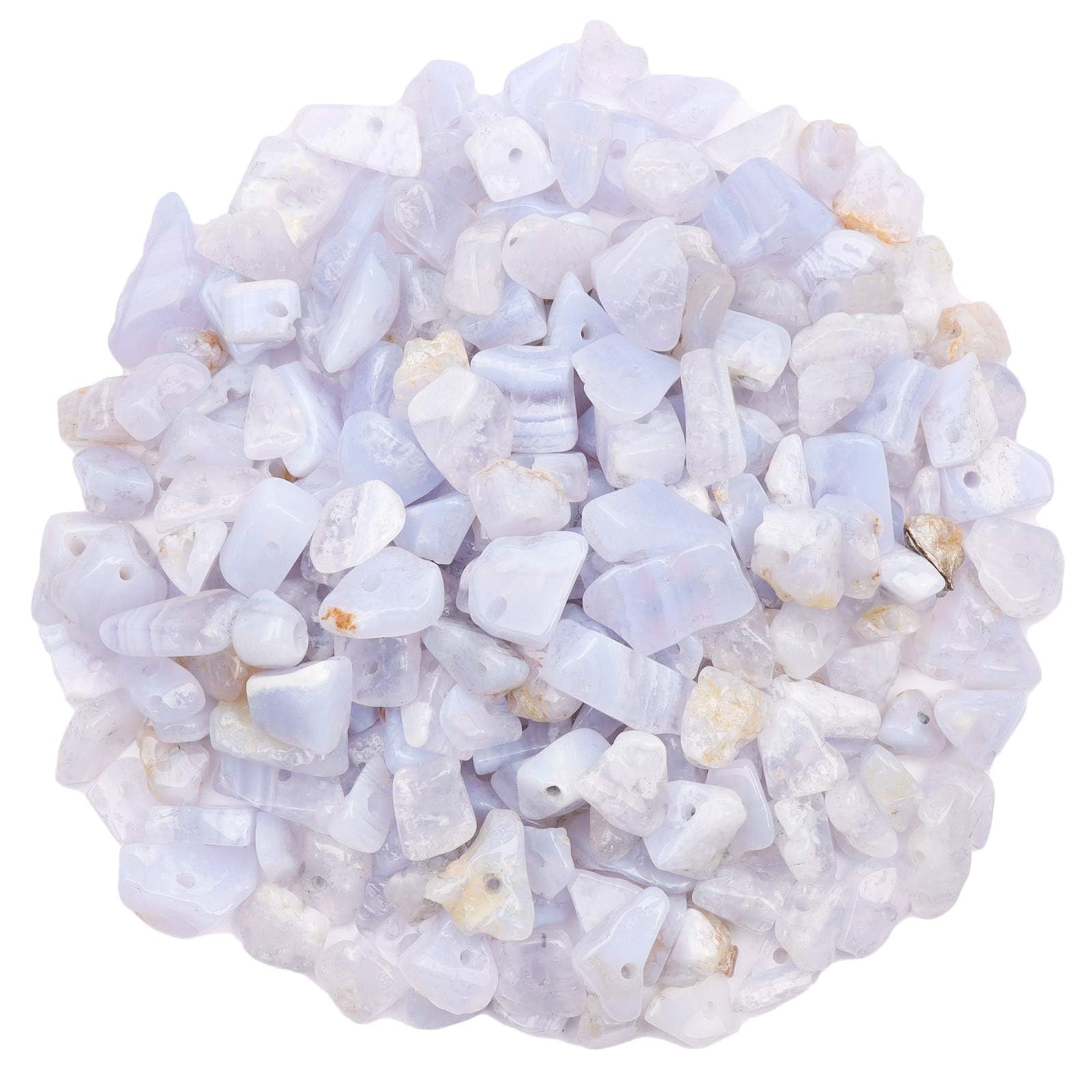 500Pcs Natural Purple Agatel Chips Beads for Jewellery Making, 5-8mm Gemstone Beads, Irregular Drilled Crystal Tumbled Chips for Bracelet Making, Crafting — image 1
