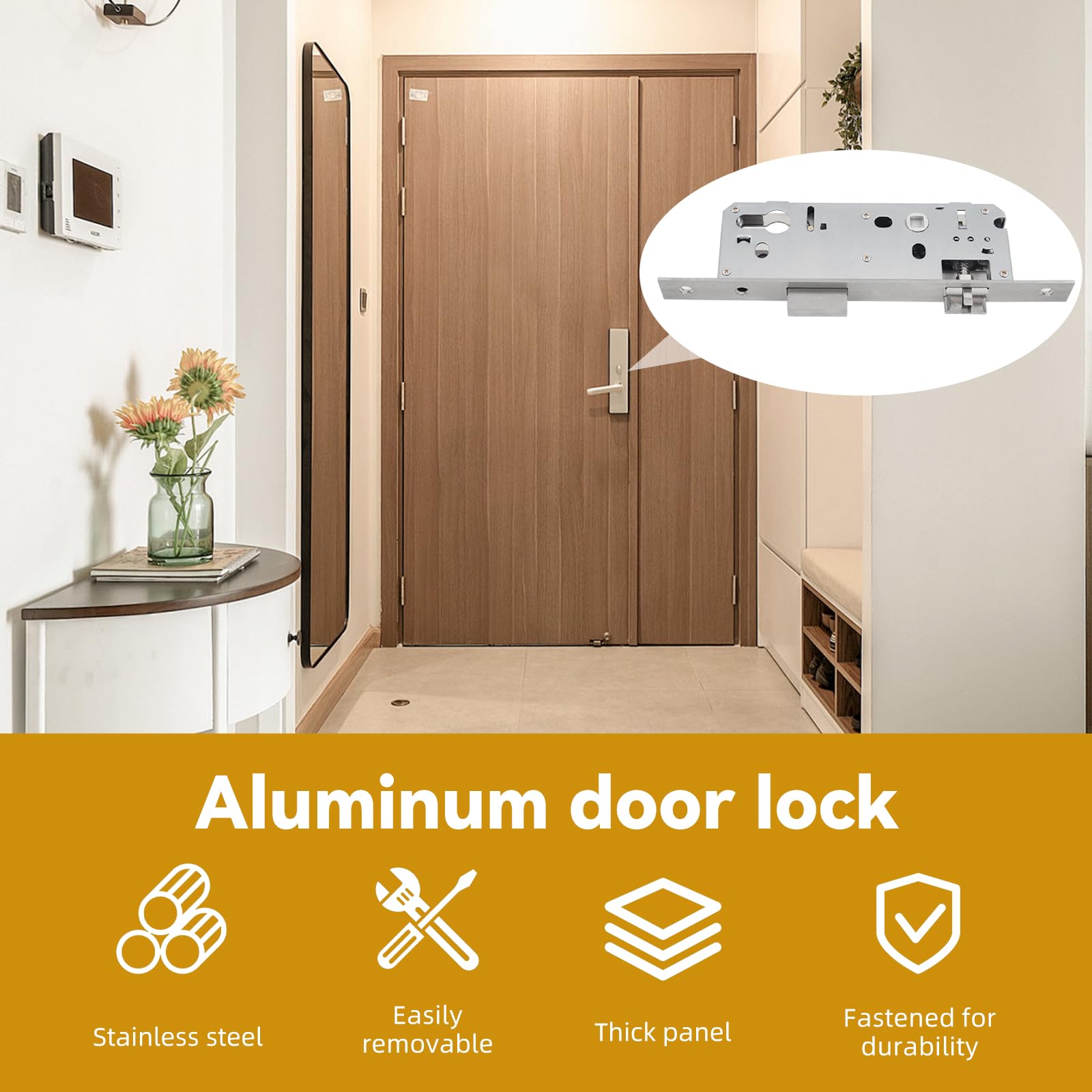 Aartner Stainless Steel mortice Door Lock - Image 3