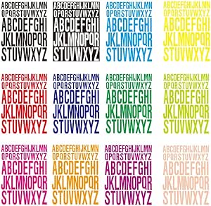 Amazon.com: 12 Sheets Capital Letter Stickers 1 Inch 2 Inch Self ...